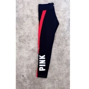 Victoria Secret PINK Black & Red Comfy Yoga Pants